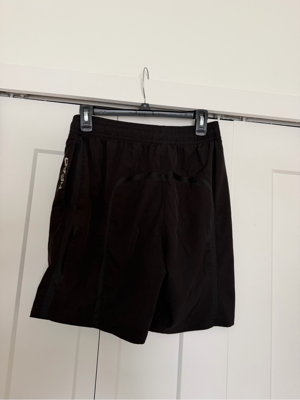 Head Men's Black Athletic Shorts with Elastic Waistband